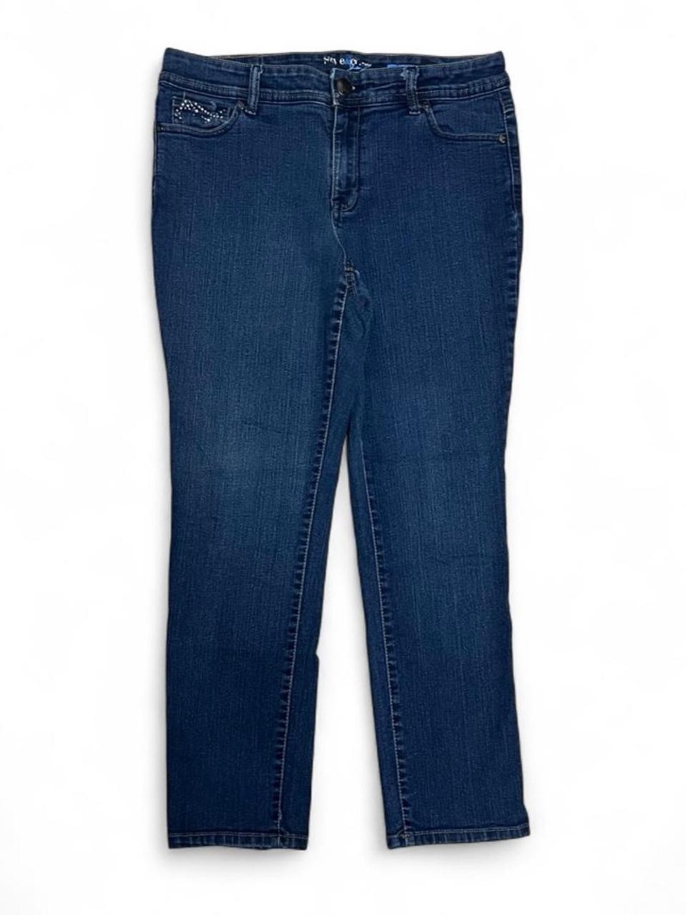 Style & Co. Women's Straight Leg Jeans in Dark Blue Denim
